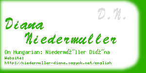 diana niedermuller business card